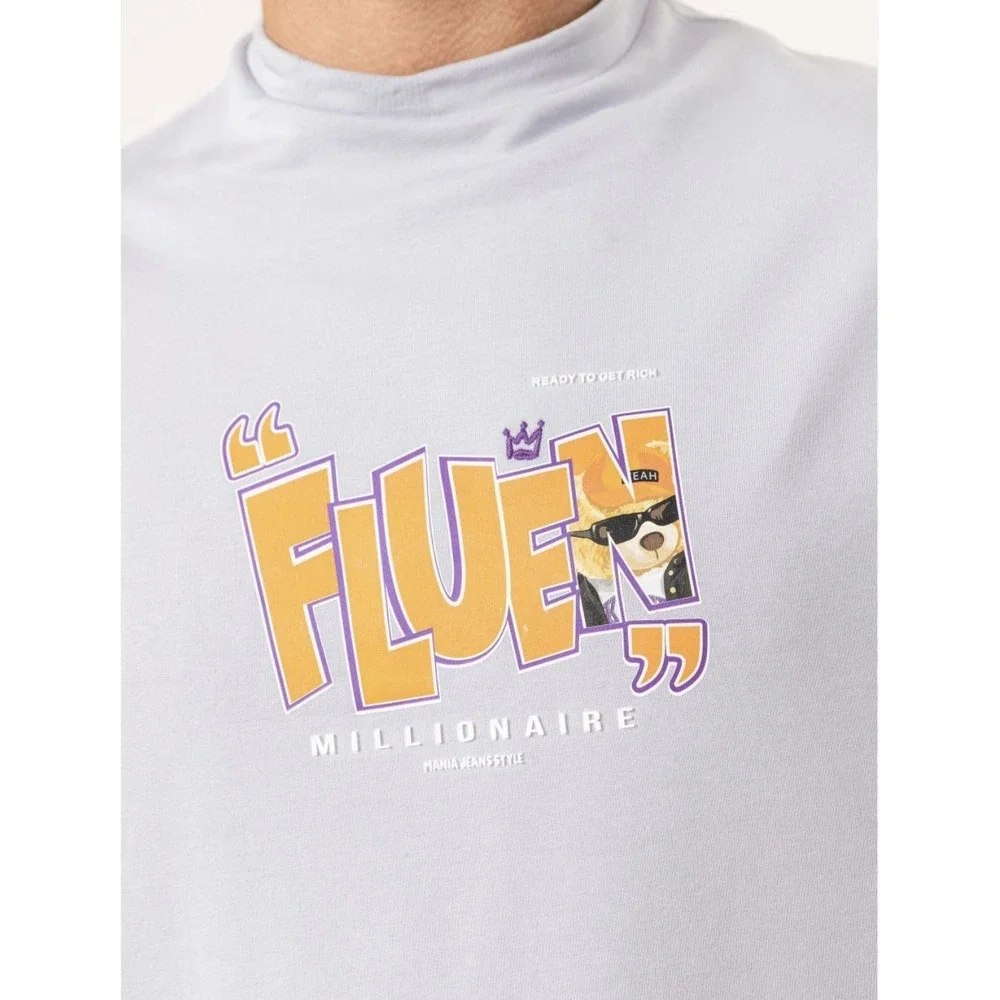 MU By Mania Shirt Men's Large Raised Lettering Embroidered Double Sided Graphics